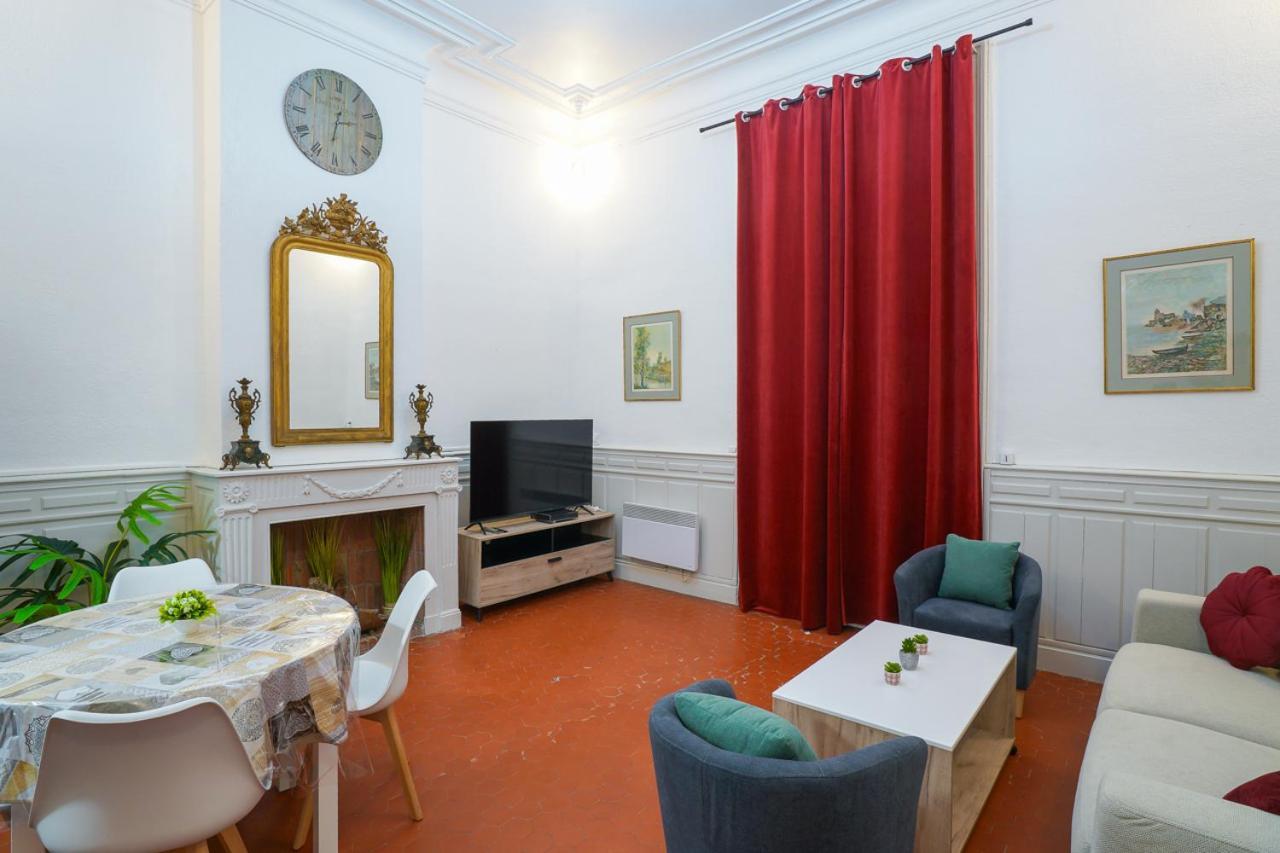 Appartement Du Forum,La Gare, 50 M2 , Climatisation, Garage, Cour Narbonne Buitenkant foto